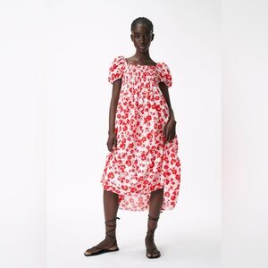 BNWT ZARA PRINTED POPLIN DRESS SZ XS